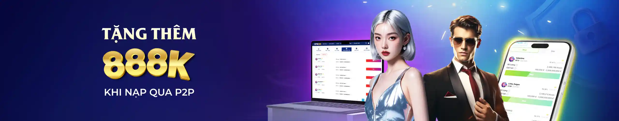 Nạp tiền qua hình thức P2P, nhận thêm ngay 888,000 VND vào ví