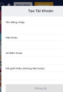Đăng ký trên điện thoại