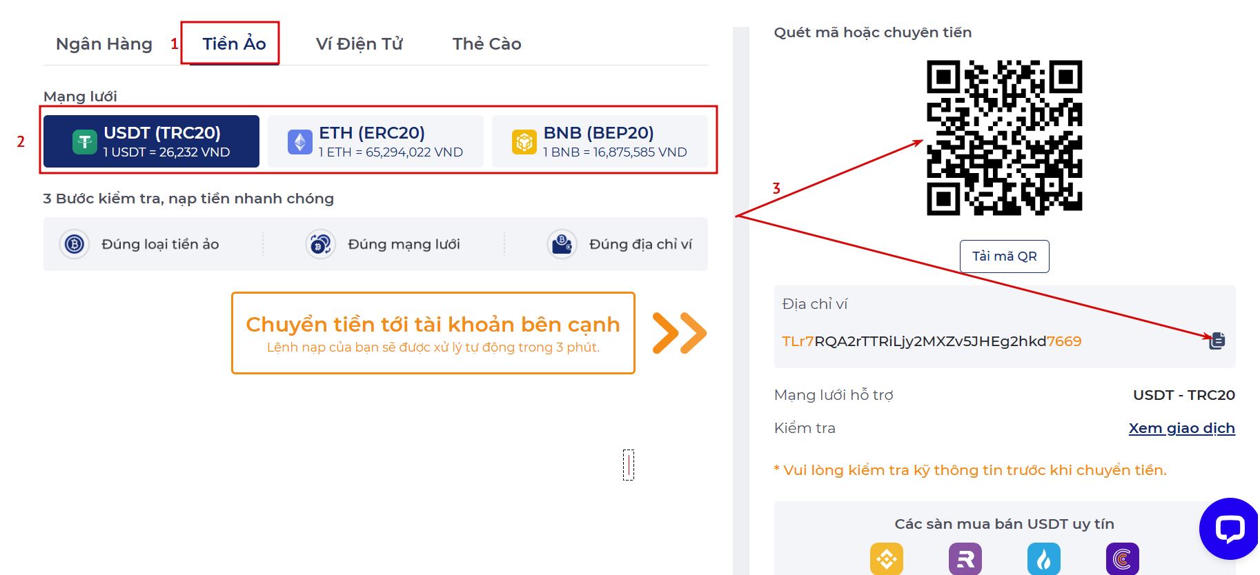 Nạp tiền ONE88 - tiền ảo