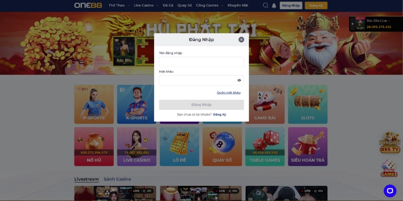 ONE88 đăng nhập - Hướng dẫn thao tác cơ bản cho newbie 3 Thao tác vào ONE88 đăng nhập được tối ưu từng bước
